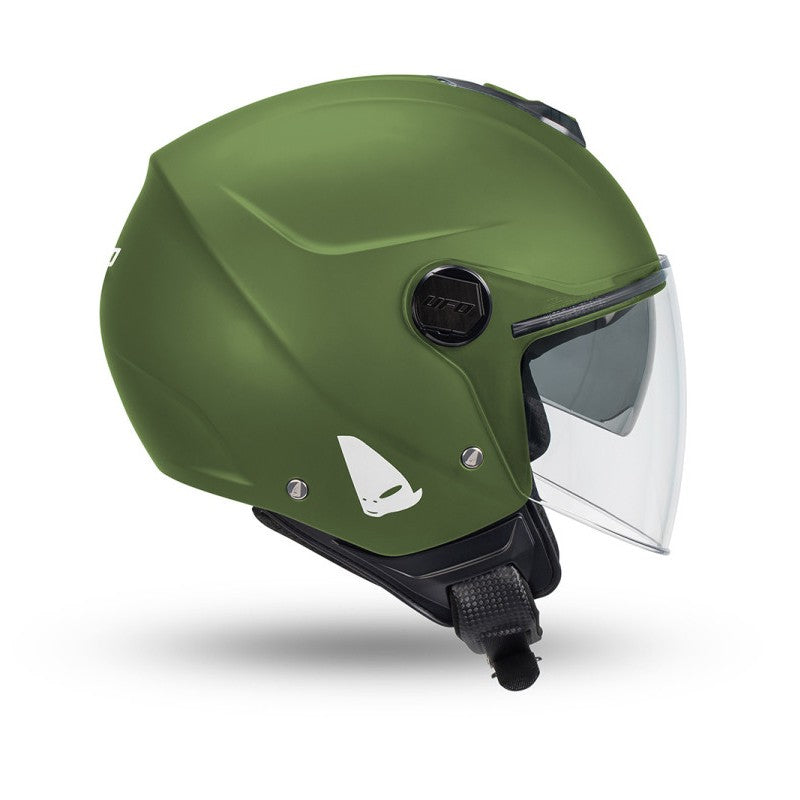 Casco Jet Ufo Plast Nixie Verde Opaco