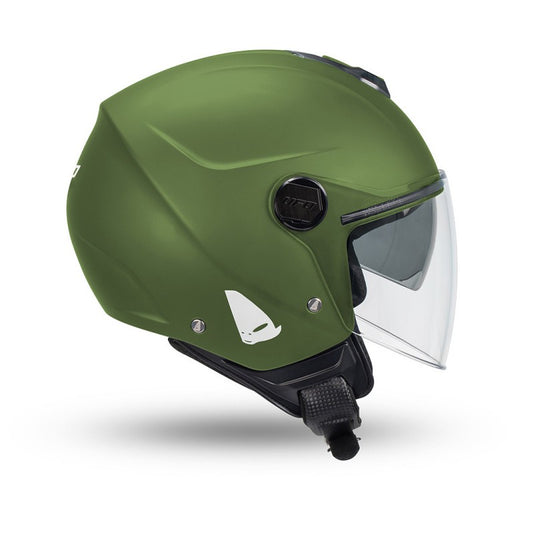 Casco Jet Ufo Plast Nixie Verde Opaco