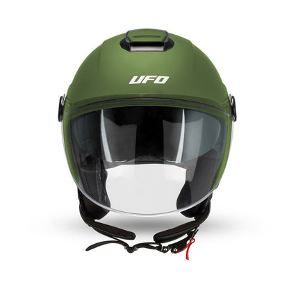 Casco Jet Ufo Plast Nixie Verde Opaco