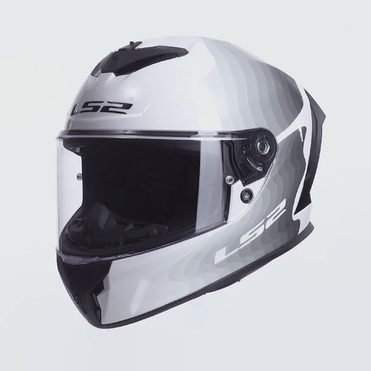 Casco Integrale LS2 FF820 RAPID III - FLOW White Gray