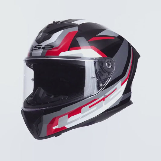 Casco Integrale LS2 FF820 RAPID III - HYPER Matt Black Red