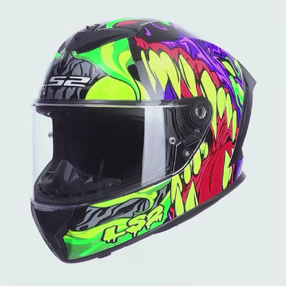 Casco Integrale LS2 FF820 RAPID III - LYCANT Purple Green