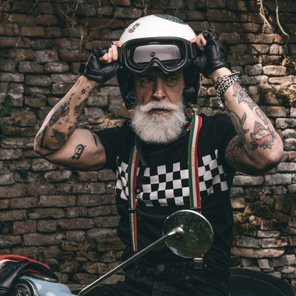 Maschera Da Moto Stile Vintage Ethen Bobber Black Gray Lente Fotocromatica