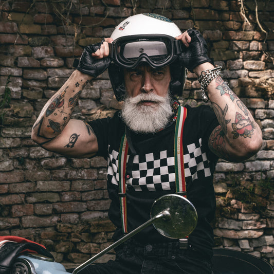 Maschera Da Moto Stile Vintage Ethen Bobber Black Gray Lente Fotocromatica