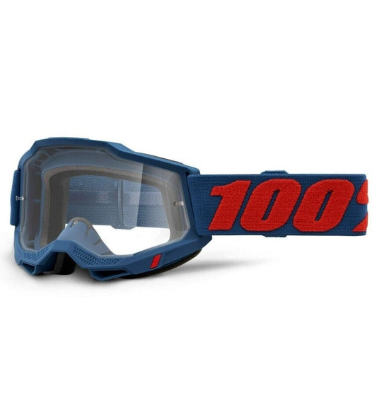 Maschera Motocross 100% Accuri 2 Goggle Odeon Lente Specchiata Silver