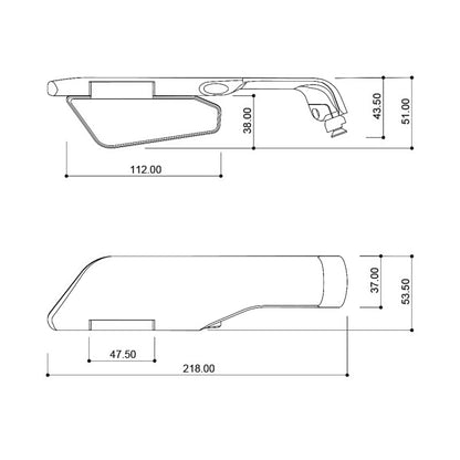 Specchietti Retrovisori Aerodinamici Barracuda Skin-Air Racing