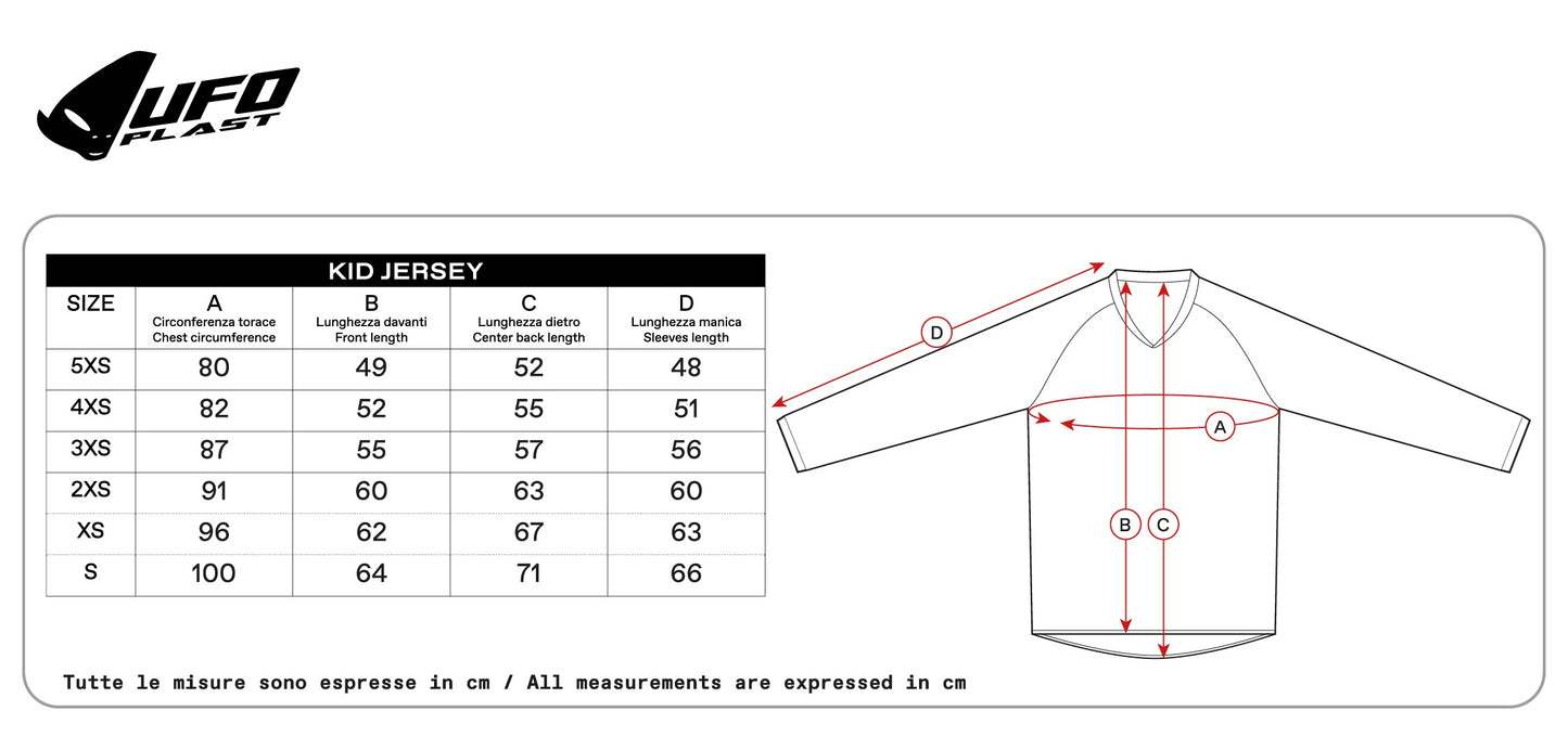 Completo Motocross Bimbo UFO PLAST RADIAL Blu (Magl. XXS Pant. 30)