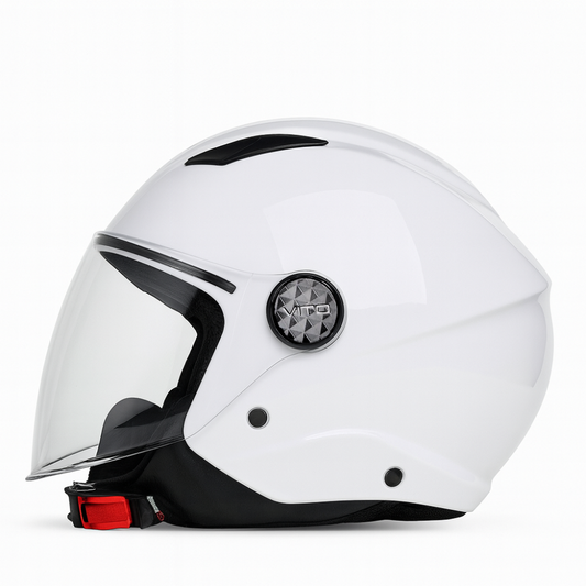 Casco Jet Vito Helmets UNO Bianco Lucido