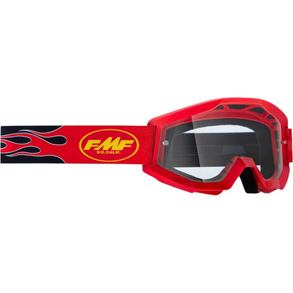 Maschera Motocross 100% FMF Powercore Flame Red Mx Goggles