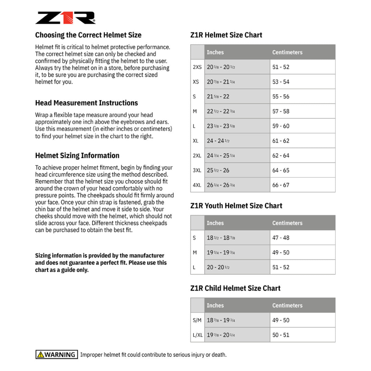 Casco Dual Sport Z1R Range