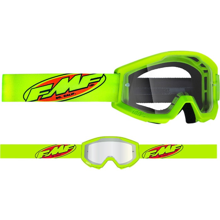 Maschera Motocross 100% FMF Powercore Giallo Fluo MX Goggles