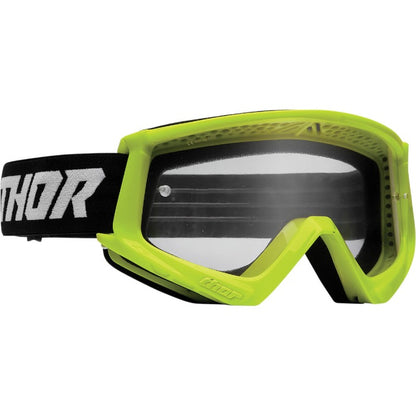 Maschera Motocross Thor Combat Racer Giallo Fluo