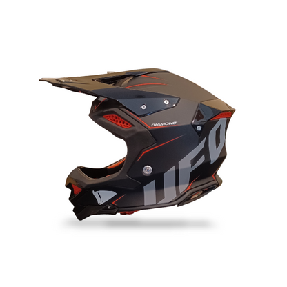 Casco Motocross Ufo Diamond Nero Opaco