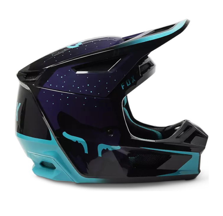 Casco Motocross Fox Racing V2 Vizen Black/Purple