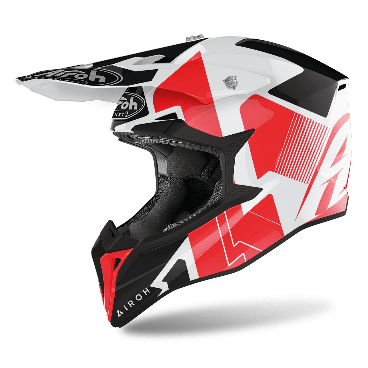 Casco Motocross Airoh Wraap Raze Red Gloss WRRA55