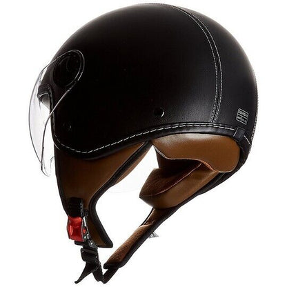 Casco Jet Bhr 801 One Pelle Nero